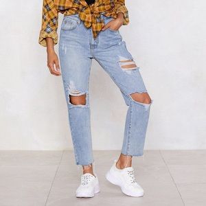 Nasty Gal Shred Over Heels Jeans